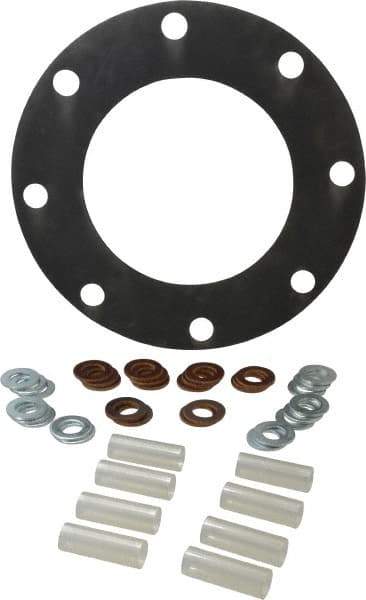 Made in USA - 8" Pipe, 8" ID x 13-1/2" OD Flange Gasket - Neoprene Rubber, 1/8" Thick - Eagle Tool & Supply