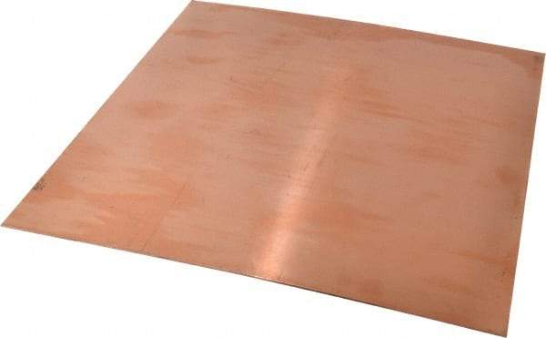 Value Collection - 1/16 Inch Thick x 12 Inch Square, Copper Sheet - Alloy 110 - Eagle Tool & Supply