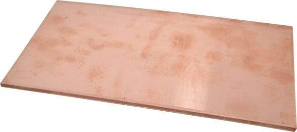 Value Collection - 1/4 Inch Thick x 6 Inch Wide x 12 Inch Long, Copper Sheet - Alloy 110 - Eagle Tool & Supply
