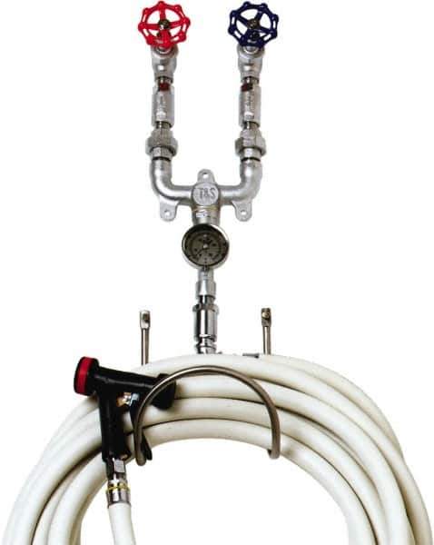 T&S Brass - 3/4" Pipe, 200 Max psi, Chrome Plated Brass Water Mixing Valve & Unit - NPT End Connections - Eagle Tool & Supply