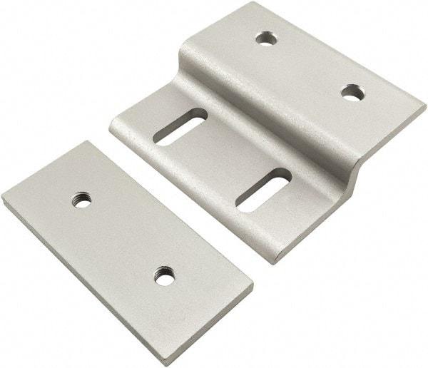 80/20 Inc. - 90mm Wide, Open Shelving Accessory/Component - Aluminum, Clear Anodized Finish, 87mm Long, Use with 45 Series & Bolt Kits 75-3619 & 11-8318 - Eagle Tool & Supply