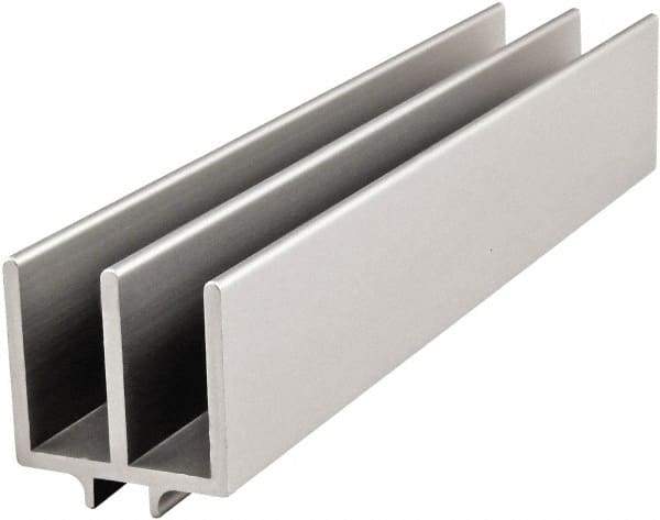 80/20 Inc. - 2 Panel, 0 to 19.05" Wide Door, Clear Anodized Aluminum Upper Door Track - 7.14mm Door Thickness - Eagle Tool & Supply