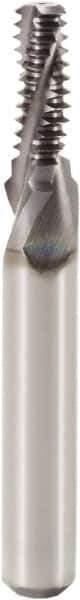Seco - 3/8-16 UNC, 0.289" Cutting Diam, 3 Flute, Solid Carbide Helical Flute Thread Mill - Internal Thread, 0.78" LOC, 2.913" OAL, 10mm Shank Diam - Eagle Tool & Supply