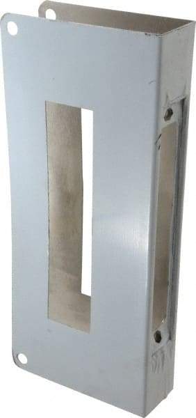 Don-Jo - 5" Wide x 12" High, Stainless Steel, Door Reinforcer - 1-3/4" Thick Door, 2-3/4" Backset - Eagle Tool & Supply