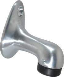 Don-Jo - 2-3/4" Projection Large Gooseneck Door Stop - Floor Mount, Satin Chrome Finish - Eagle Tool & Supply