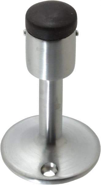 Don-Jo - 3-1/2" Projection Wall Door Stop - Wall Mount, Satin Chrome Finish - Eagle Tool & Supply