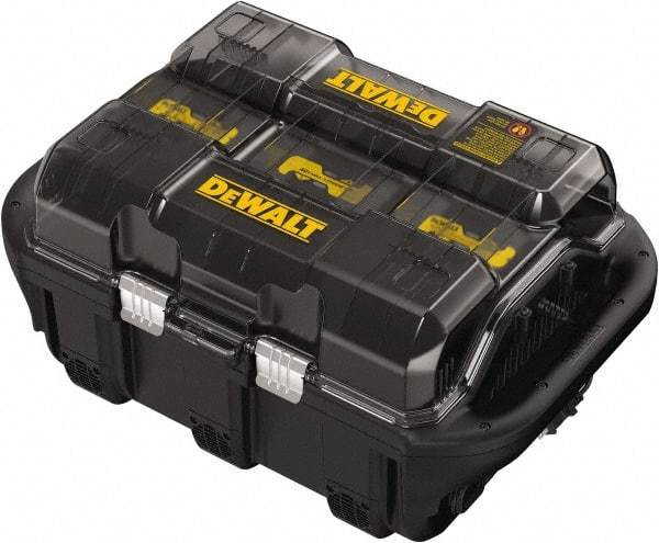 DeWALT - 40 Volt, 6 Battery Lithium-Ion Power Tool Charger - 1 hr & 30 min to Charge, AC Wall Outlet Power Source - Eagle Tool & Supply