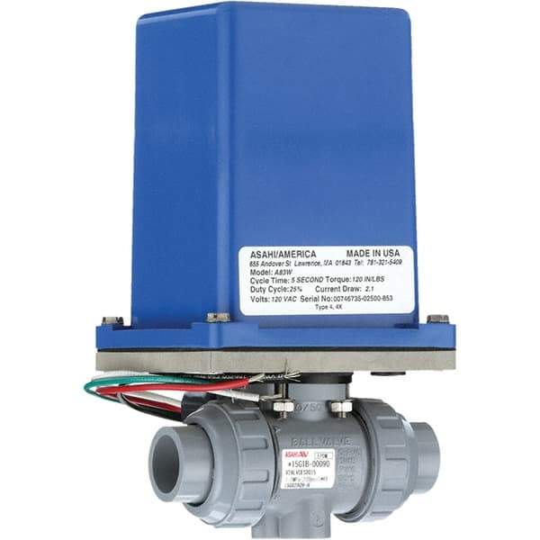 Asahi/America - Actuated Ball Valves Actuator Type: Electric Pipe Size: 1-1/4 (Inch) - Eagle Tool & Supply