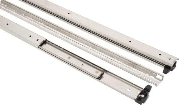 Sugatsune - 26" Slide Length, 27.08" Travel Length, Stainless Steel Ball Bearing Slide SSR-3 - 3/4" Wide, 2-1/8" High, 95 Lb Capacity at Full Extension, Satin Finish - Eagle Tool & Supply