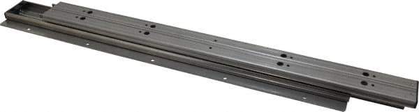 Sugatsune - 19.68" Slide Length, 21.1" Travel Length, Stainless Steel Ball Bearing Slide TSS3 - 1-1/16" Wide, 1-3/4" High, 187 Lb Capacity at Full Extension, Satin Finish - Eagle Tool & Supply