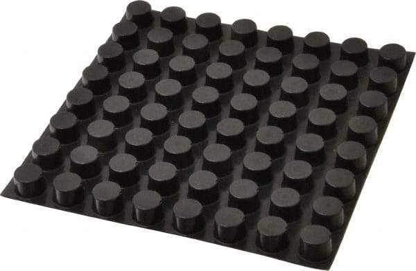 Made in USA - 0.62" Wide x 0.4" High, Self Adhesive Polyurethane Bumpers - Cylindrical - Eagle Tool & Supply