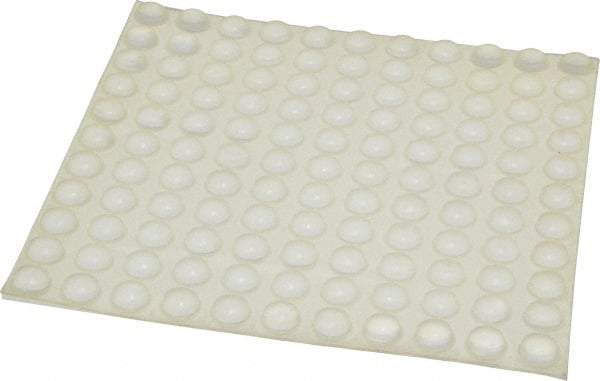 Made in USA - 0.44" Wide x 0.2" High, Self Adhesive Polyurethane Bumpers - Hemispherical - Eagle Tool & Supply