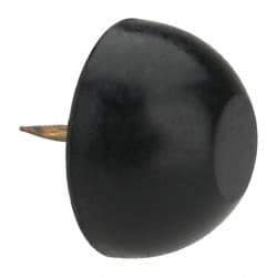 Made in USA - 15/16" High, Rubber Tack In Bumpers - Round Head, 3/4x7/16x1/2 Dimensions - Eagle Tool & Supply