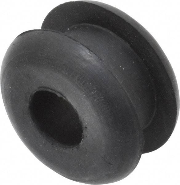 Made in USA - 13/16" OD, 1/2" Thick Grommet - Buna-N Rubber, 9/16" Slot Diam x 1/4" Slot Width - Eagle Tool & Supply