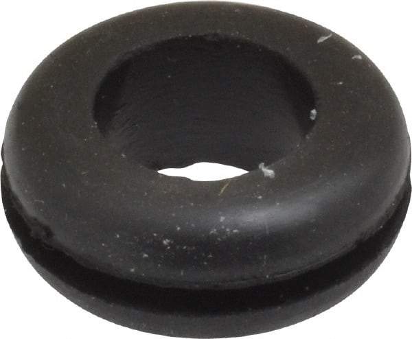 Made in USA - 11/16" OD, 9/32" Thick Grommet - Buna-N Rubber, 1/2" Slot Diam x 1/16" Slot Width - Eagle Tool & Supply