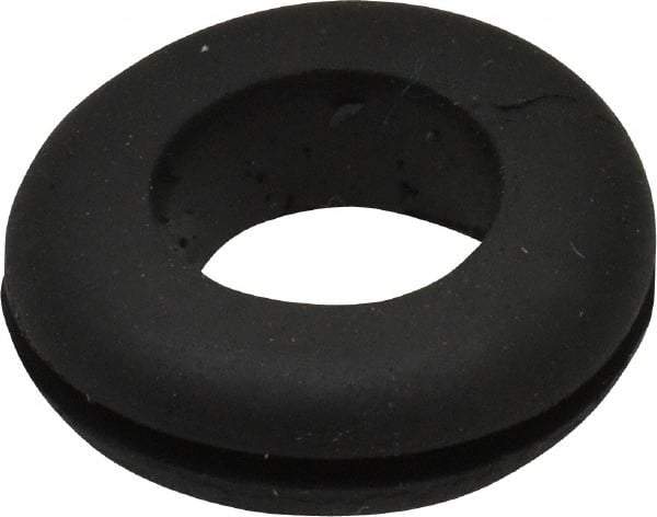 Made in USA - 11/16" OD, 5/16" Thick Grommet - Buna-N Rubber, 13/16" Slot Diam x 1/16" Slot Width - Eagle Tool & Supply