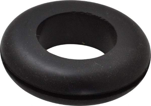 Made in USA - 1-5/8" OD, 7/16" Thick Grommet - Buna-N Rubber, 1-1/4" Slot Diam x 1/16" Slot Width - Eagle Tool & Supply