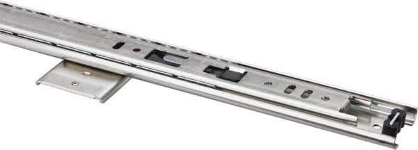 Knape & Vogt - 20" Slide Length, Chrome Variable-Height Pencil Drawer Slide - 3/4" Wide - Eagle Tool & Supply