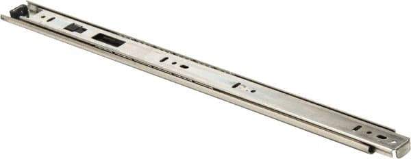 Knape & Vogt - 18" Slide Length, 13.5" Travel Length, Chrome Drawer Slide - Chrome Finish - Eagle Tool & Supply