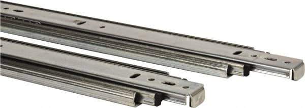 Knape & Vogt - 26" Slide Length, Chrome Box or Vertical File Drawer Slide - 18" Wide, Chrome Finish - Eagle Tool & Supply
