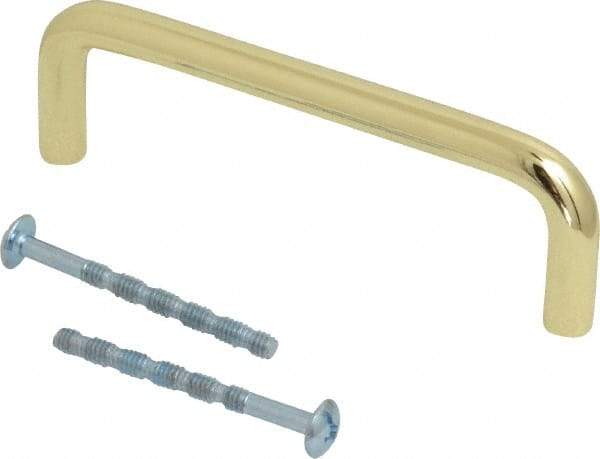 Value Collection - Pulls - Bright Brass Finish, Brass, 3-1/2" Center to Center - Eagle Tool & Supply