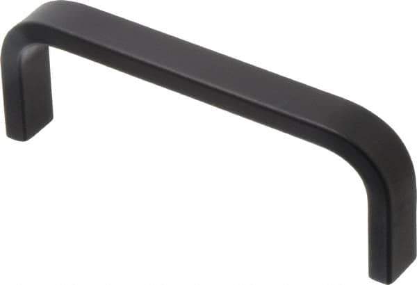 Electro Hardware - 1-1/2" High Rectangular Handle - Black Coated, Aluminum, 4" Center to Center - Eagle Tool & Supply