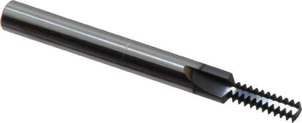 Scientific Cutting Tools - 1/4-20 Thread, 1/4" Shank Diam, TiN Coating, Solid Carbide Straight Flute Thread Mill - 3 Flutes, 2-1/2" OAL, 1/4" Min Noml Diameter - Eagle Tool & Supply