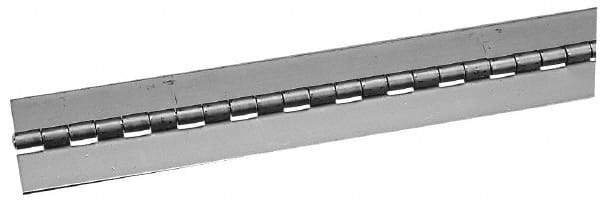 Made in USA - 72" Long x 3/4" Wide, 1/2" Knuckle, Stainless Steel Continuous Hinge - 1/16" Pin Diam, 0.032" Thick - Eagle Tool & Supply
