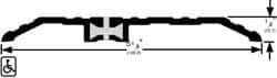 Pemko - 72" Long x 6-1/8" Wide x 1/2" High, Saddle Threshold - Mill Finish Aluminum - Eagle Tool & Supply
