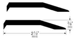 Pemko - 48" Long x 2-1/2" Wide x 3/8" High, Carpet Threshold - Clear Anodized Aluminum Finish - Eagle Tool & Supply