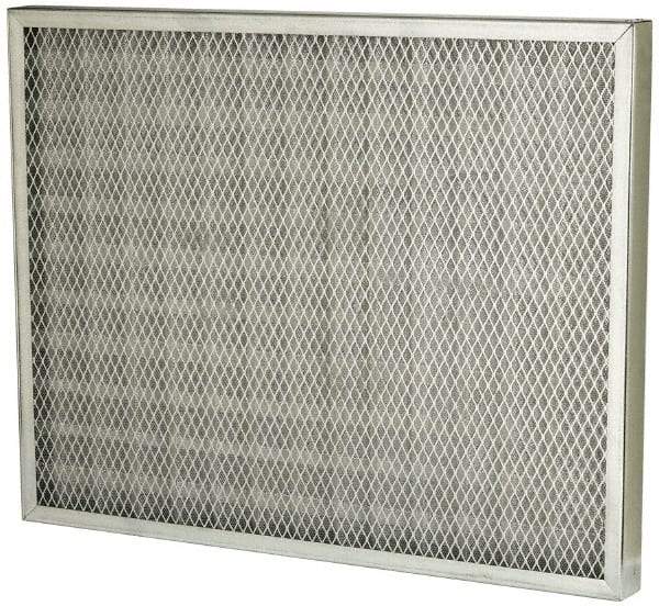 Made in USA - 20" Noml Height x 25" Noml Width x 2" Noml Depth, Permanent Air Filter - Steel, Integrated Steel Frame, 500 Max FPM, 1,750 CFM, For Large Particle Removal Applications - Eagle Tool & Supply