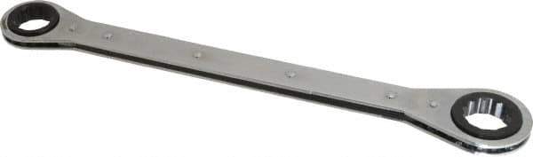 Lang - 1" x 1-1/16" 12 Point Ratcheting Box Wrench - Double End, 15" OAL, Steel - Eagle Tool & Supply