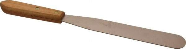 Ampco - 1-1/2" Wide Nickel Copper Spatula - Stiff, Wood Handle, 14" OAL - Eagle Tool & Supply