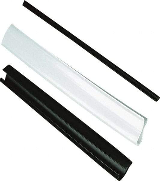 Caplugs - Vinyl Edge Liner - 1/2" Inside Width, 0.3" Deep, 1/4 to 0.506" Hard Metal Thickness, Black - Eagle Tool & Supply