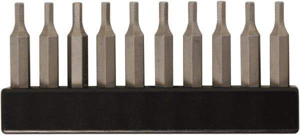 Wiha - 2mm Hex Screwdriver Bit - 4mm Drive, 28mm OAL - Eagle Tool & Supply