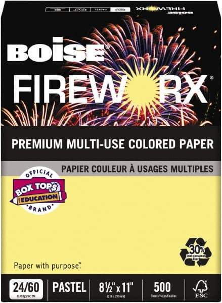 Boise - 8-1/2" x 11" Crackling Canary Colored Copy Paper - Use with Laser Printers, Copiers, Plain Paper Fax Machines, Multifunction Machines - Eagle Tool & Supply
