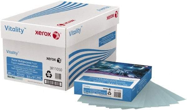 Xerox - 8-1/2" x 11" Blue Colored Copy Paper - Use with Copiers, Typewriters, Printers, Fax Machines - Eagle Tool & Supply