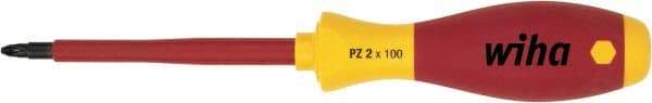 Wiha - #2 Point, 100mm Blade Length Posidrive Screwdriver - 218mm OAL - Eagle Tool & Supply