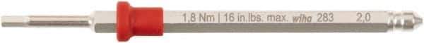 Wiha - 1.5mm Hex Screwdriver Bit - 6mm Drive, 75mm OAL - Eagle Tool & Supply