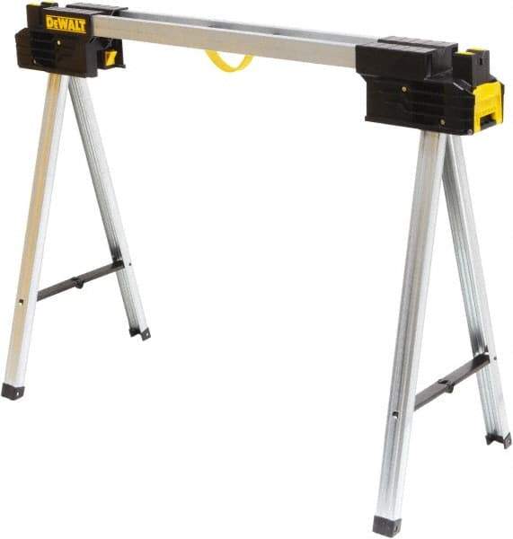DeWALT - Ladder Folding Sawhorse - Black/Silver, Use with Lumber - Eagle Tool & Supply