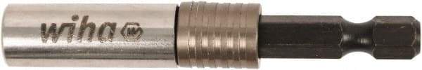Wiha - 1/4" Insert, Hex Drive Bit Adapter - Quick Release, 1-1/2" OAL - Eagle Tool & Supply
