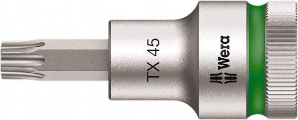 Wera - 1/2" Drive, T50 Torx Bit Socket - 2-23/64" OAL - Eagle Tool & Supply