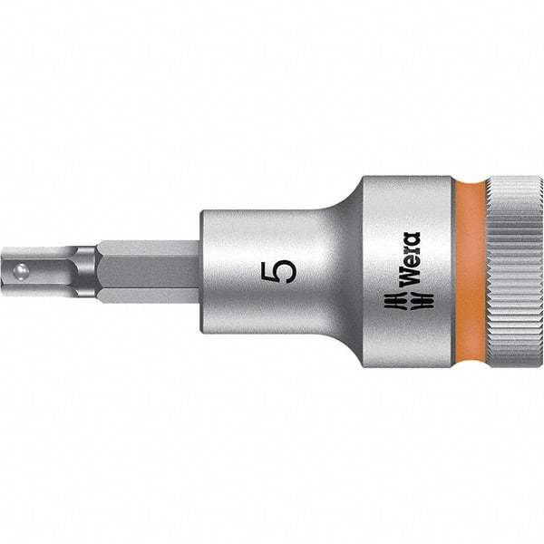 Wera - 1/2" Drive, 5mm Hex Bit Socket - 2-23/64" OAL - Eagle Tool & Supply