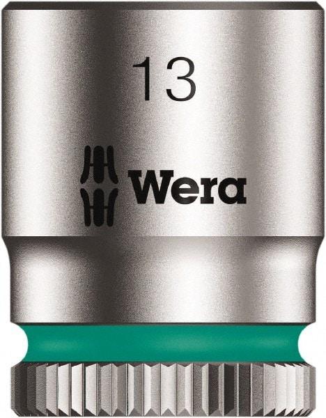 Wera - 1/4" Drive, Shallow Socket - 6 Points, 17/24" OAL - Eagle Tool & Supply