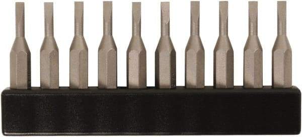 Wiha - 3mm Blade, 5/32" Drive Slotted Screwdriver Bit - 1-7/64" OAL - Eagle Tool & Supply