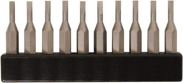 Wiha - 0.8mm Blade, 5/32" Drive Slotted Screwdriver Bit - 1-7/64" OAL - Eagle Tool & Supply