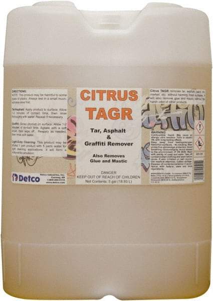 Detco - 5 Gal Drum Graffiti/Vandal Mark Remover - VOC Content g/L 533, Removes Graffiti - Eagle Tool & Supply