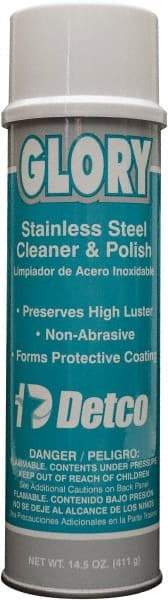 Detco - 20 fl oz Aerosol Stainless Steel Cleaner & Polish - Lemon Scented, Aerosol Can Container - Eagle Tool & Supply