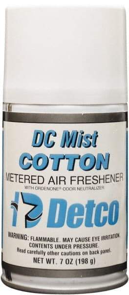 Detco - 7 oz Air Freshener Dispenser Refill - Cotton, Compatible with EQD004 - Eagle Tool & Supply