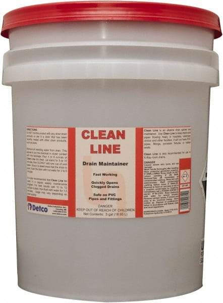 Detco - 5 Gal Liquid Drain Opener - Unscented, Pail - Eagle Tool & Supply